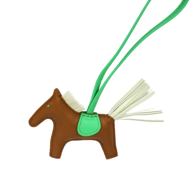 【Hermes 愛馬仕】Rodeo MM Charm 飛馬吊飾(棕紅/白) 歷史價格詳細信息