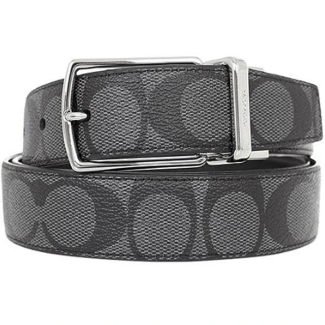 COACH PVC皮革雙面用男士皮帶禮盒組(咖啡黑/紅) 歷史價格詳細信息