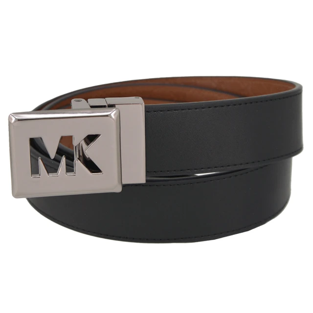 MICHAEL KORS 銀釦鏤空LOGO滿版PVC雙面皮帶-棕/黑 歷史價格詳細信息