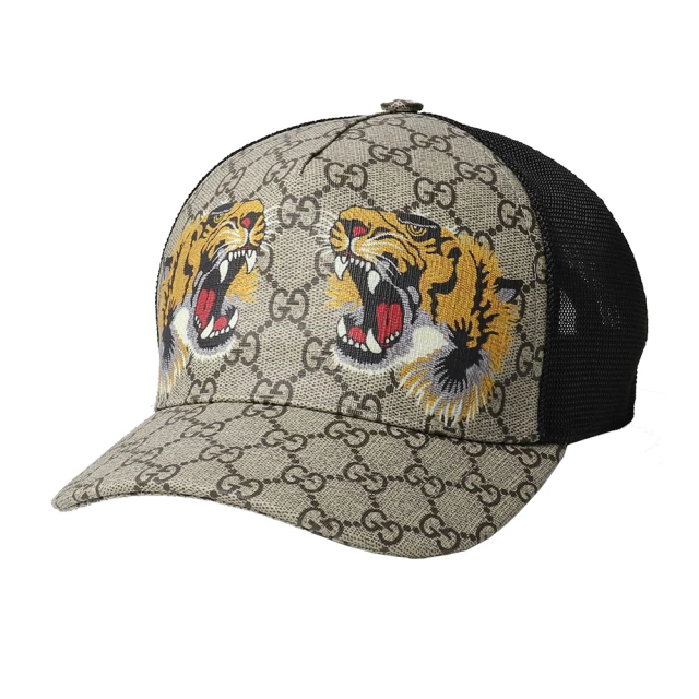 GUCCI經典GG Supreme帆布皮革飾邊束口水桶/後背包(棕色) 歷史價格詳細信息