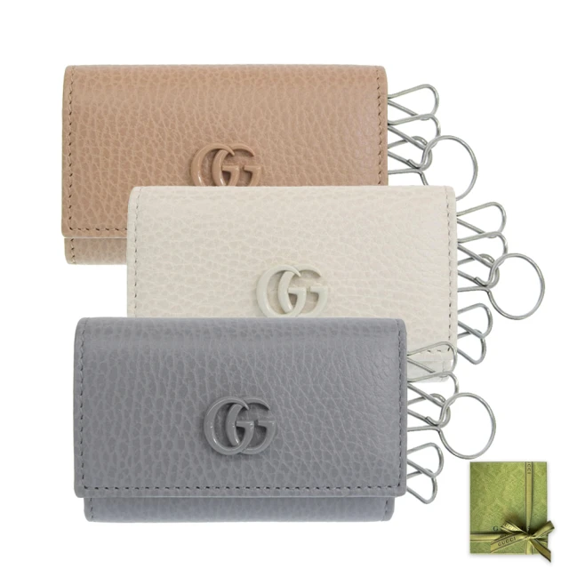 GUCCI 經典 GG LOGO荔枝牛皮翻蓋短夾(紅) 歷史價格詳細信息