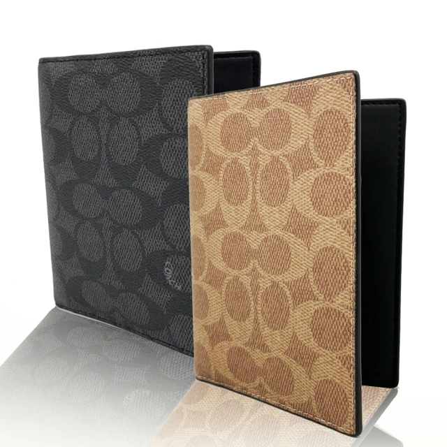 COACH 經典C LOGO抓皺織紋單釦中夾(淺藍色) 歷史價格詳細信息