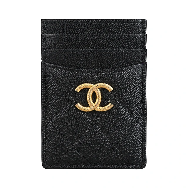 香奈兒 CHANEL  雙C 真皮 魚子醬紋 荔枝紋 金屬 蝴蝶扣 轉扣 荔枝皮 皮夾 短夾 名牌精品包 二手真品 歷史價格詳細信息