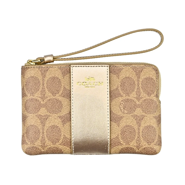 【COACH】PVC Logo拼接皮革硬版後背包(卡其學院風綠字) 歷史價格詳細信息