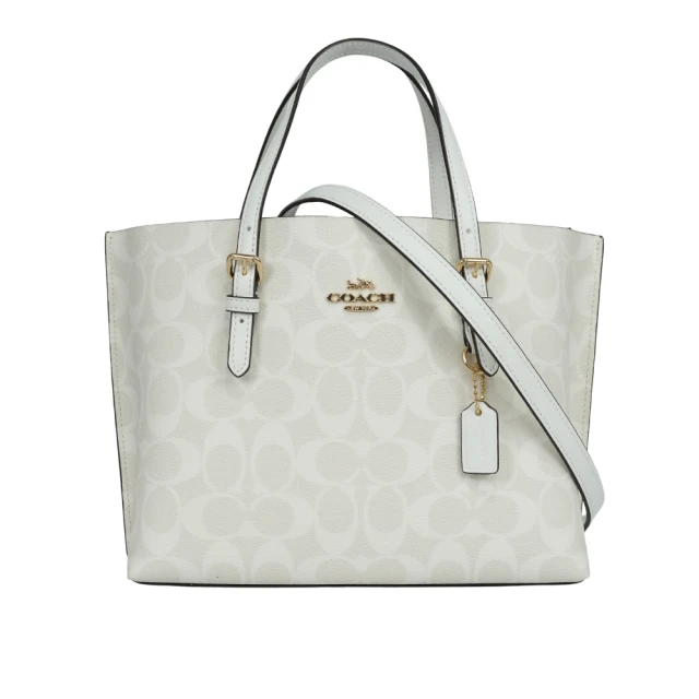 COACH MOLLIE25 緹花LOGO防刮手提/斜背二用包-咖啡色 歷史價格詳細信息