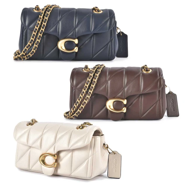 【COACH】TABBY 20 經典滿版C LOGO PVC拼接皮革金屬C字肩背/斜背兩用酒神包(-卡其/棕色) 歷史價格詳細信息