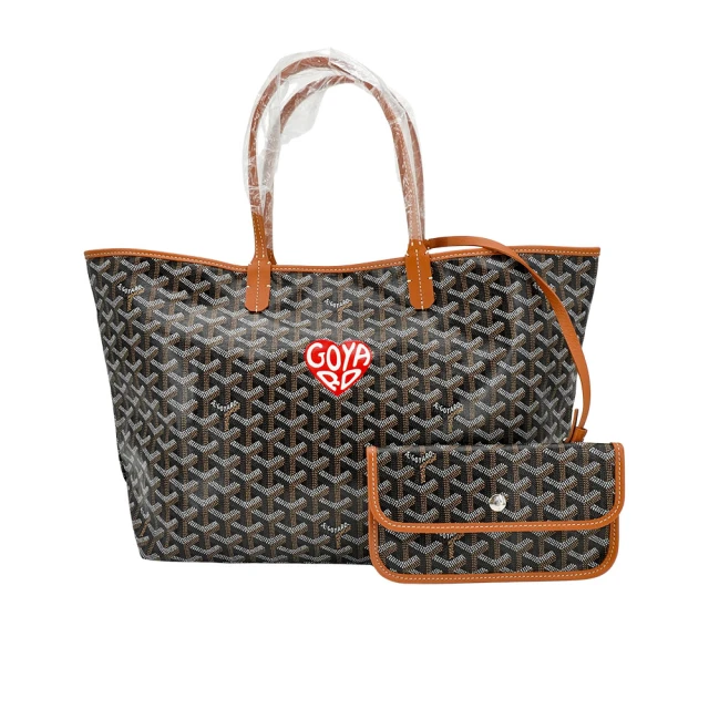 GOYARD 閱讀狗印花logo塗料帆布&牛皮翻轉兩面用購物包-迷你/深灰 歷史價格詳細信息