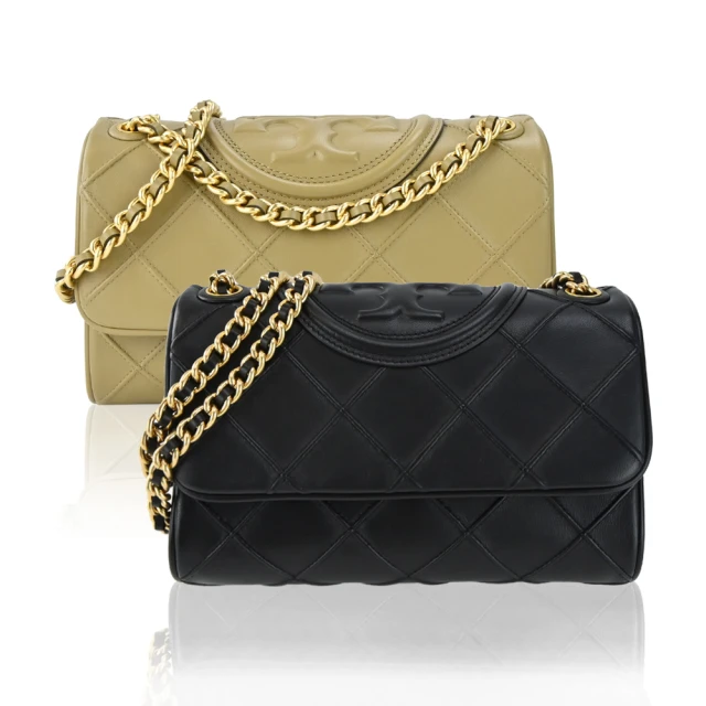 TORY BURCH FLEMING 菱格紋手提/斜背兩用束口水桶包-小/奶油白 歷史價格詳細信息