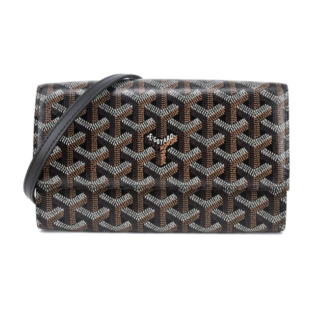 GOYARD 閱讀狗印花logo塗料帆布&牛皮翻轉兩面用購物包-迷你/深灰 歷史價格詳細信息