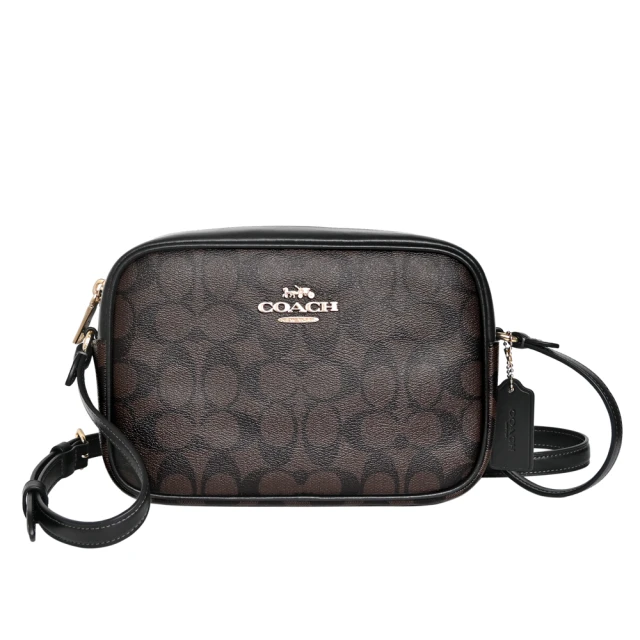 【COACH】PVC Logo背帶字印方型斜背男包(卡其藍邊) 歷史價格詳細信息