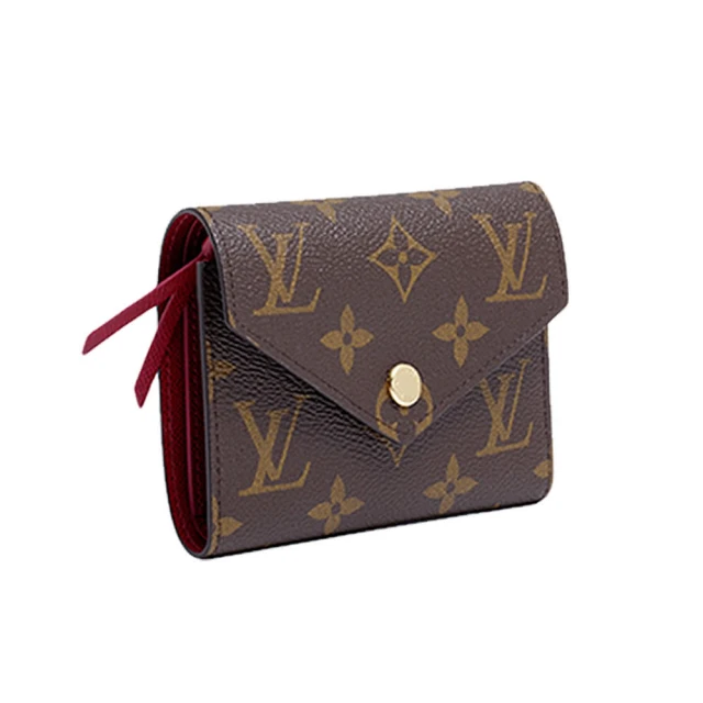 LOUIS VUITTON Victorine系列 Monogram原花三折暗釦短夾 玫粉 LV M62360 歷史價格詳細信息