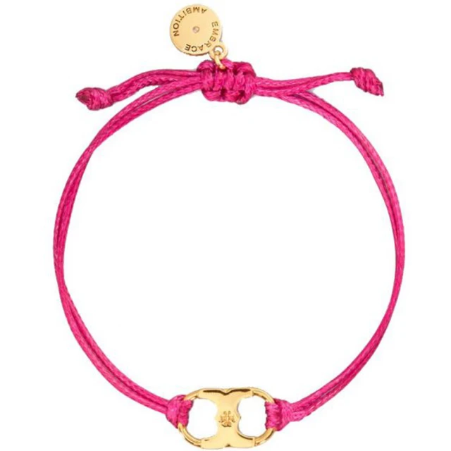 【TORY BURCH】金X黑棉繩LOGO手環 歷史價格詳細信息