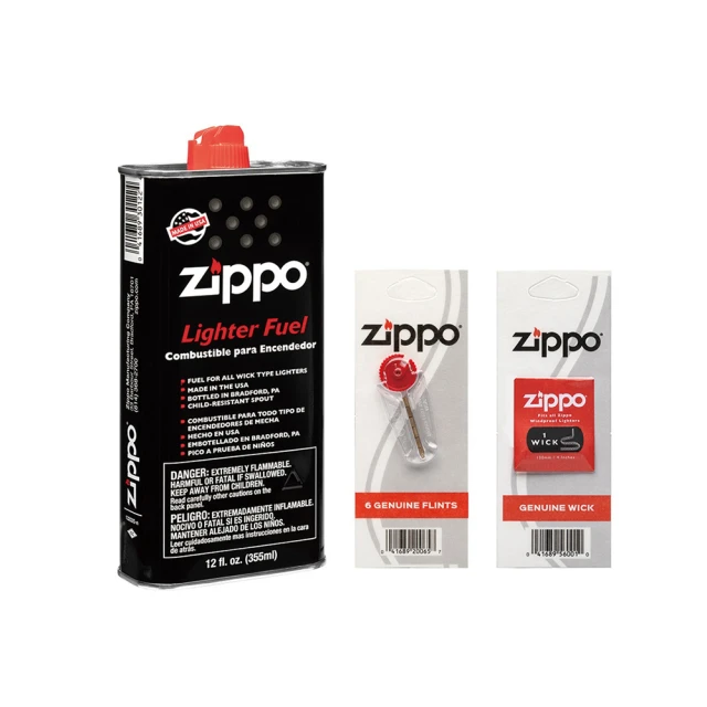 ZIPPO 耗材組合 打火機專用油125ml 355ml 打火石(6顆入) 專用棉蕊 專用吸油棉花、棉墊 官方正版 耗材 歷史價格詳細信息