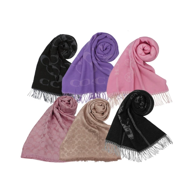 【COACH】經典LOGO羊毛披肩/圍巾(多款可選) 歷史價格詳細信息