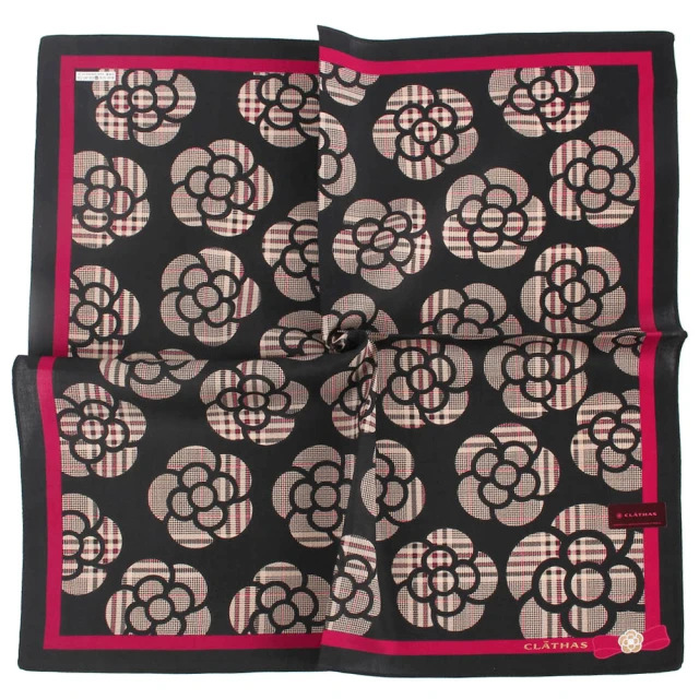 【CLATHAS】山茶花格紋LOGO純綿帕巾二入組(6組選) 歷史價格詳細信息