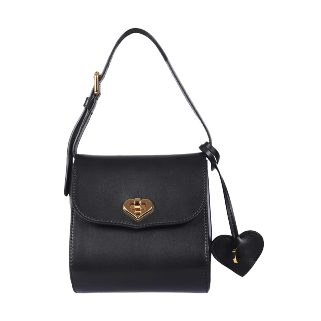 MOSCHINO-黑色愛心羔羊皮保齡球包/參考市價2萬-極新真品 歷史價格詳細信息