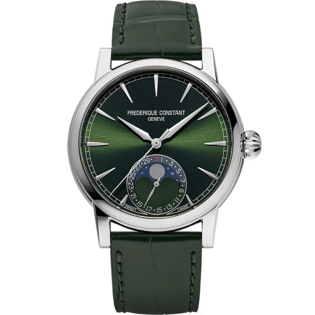 CONSTANT 康斯登 Manufacture 自製機芯三日鍊月相機械腕錶-40mm FC-716N3H6 歷史價格詳細信息