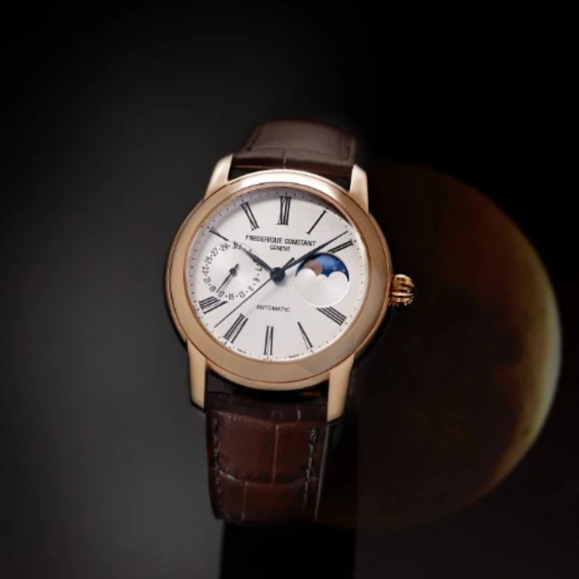 CONSTANT 康斯登 Slimline 自製機芯超薄月相腕錶 機械錶(FC-705V4S4) 歷史價格詳細信息