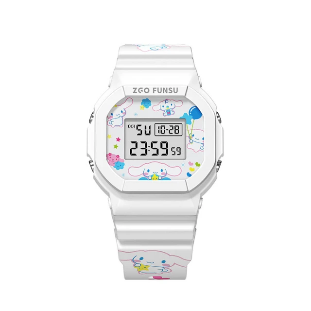 兒童手錶方形女學生氣質簡約運動夜光震動鬧鐘電子手錶男 歷史價格詳細信息