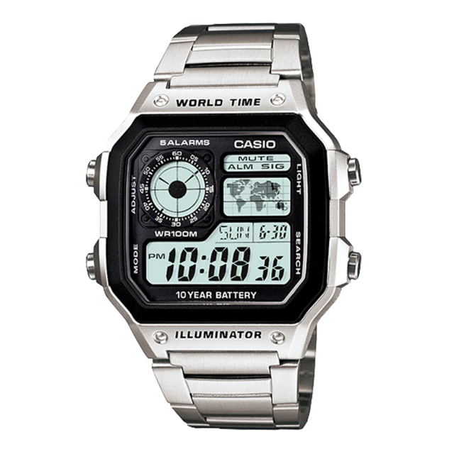 【CASIO 卡西歐】世界地圖設計造型概念潮流雙顯腕錶-香檳金/AEQ-110BW-9A 歷史價格詳細信息