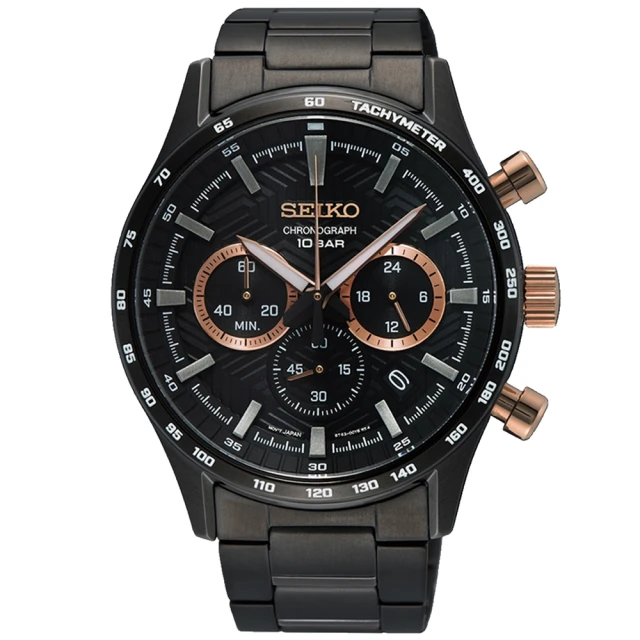 SEIKO 精工 CS系列 三眼計時腕錶 43mm (8T63-00Y0D/SSB413P1) 歷史價格詳細信息
