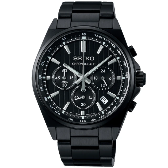 SEIKO 精工 CS 系列  SBTR039J 經典白面三眼計時男錶 8T67-00Y0S 41㎜ 歷史價格詳細信息