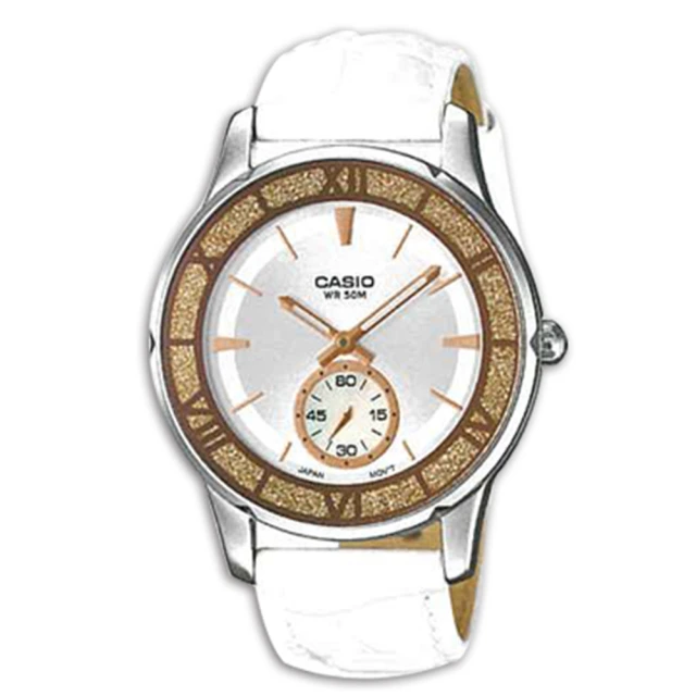【CASIO 卡西歐】指針女錶 皮革錶帶 礦物玻璃 生活防水(LTP-V007L-7B2) 歷史價格詳細信息
