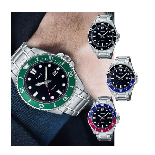 【CASIO 卡西歐】槍魚系列 深海潛將黑藍色橡膠腕錶 MDV-106B-2A   現代鐘錶 歷史價格詳細信息