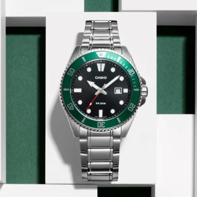 【CASIO 卡西歐】金屬軌跡橡膠腕錶/黑x銀框(MWA-100H-7A) 歷史價格詳細信息