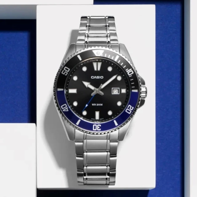 【CASIO 卡西歐】金屬軌跡橡膠腕錶/黑x銀框(MWA-100H-7A) 歷史價格詳細信息