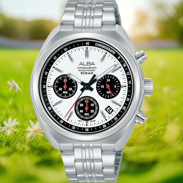 ALBA 雅柏 ACTIVE 酷炫三眼計時腕錶-VD57-X203B(AM3873X1)/43mm 歷史價格詳細信息