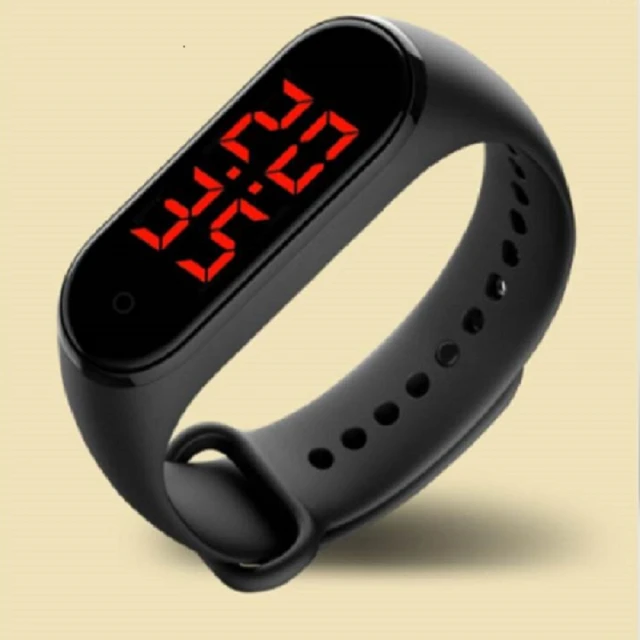 led智能手環手錶多功能男女學生防水運動簡約兒童電子表震動鬧鐘 歷史價格詳細信息