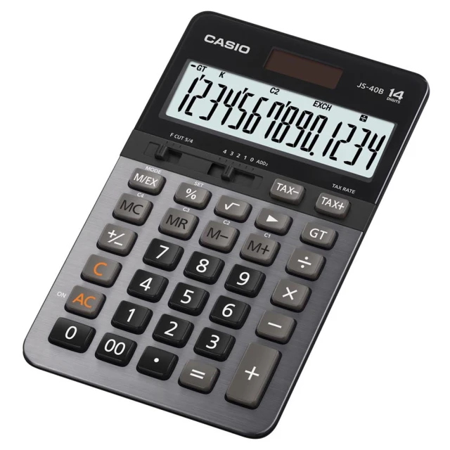 Casio14位數大螢幕快速輸入靜音計算機-黑灰JS-40B 歷史價格詳細信息