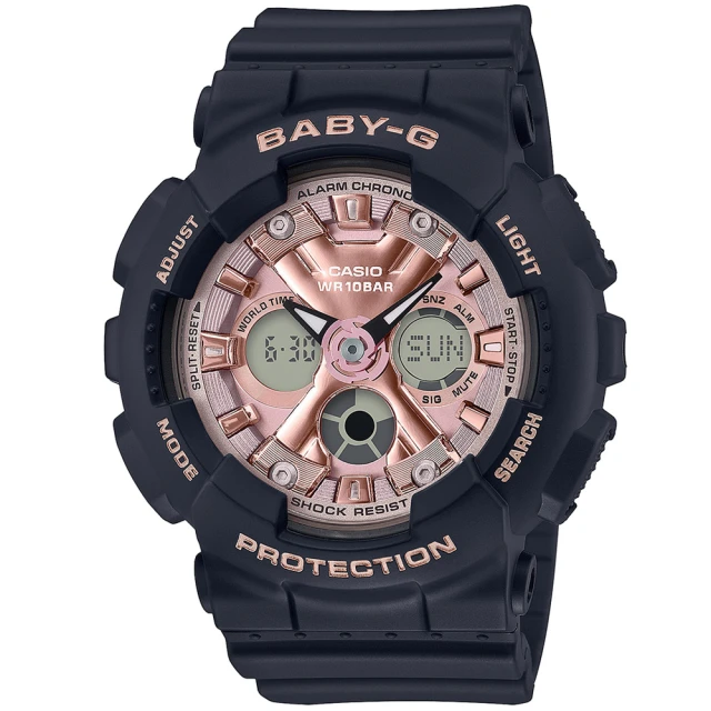 【CASIO 卡西歐】BABY-G 時尚雙顯腕錶 黑 BA-130-1A2_43.3mm 歷史價格詳細信息