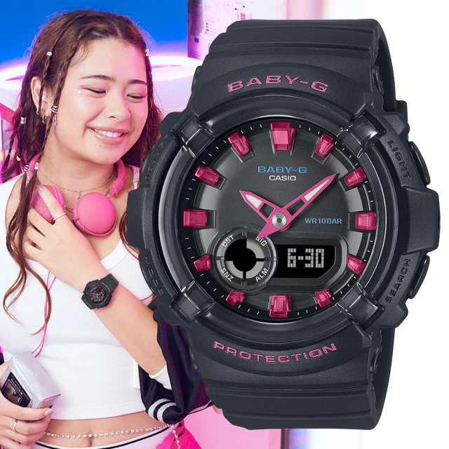 CASIO 卡西歐 BABY-G 舞池霓虹燈 運動風格雙顯錶-黑 BGA-280DN-1A 歷史價格詳細信息