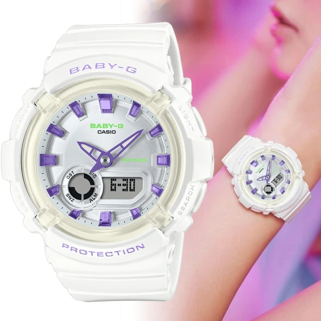 CASIO 卡西歐 BABY-G 舞池霓虹燈 運動風格雙顯錶-黑 BGA-280DN-1A 歷史價格詳細信息