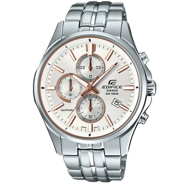 【CASIO 卡西歐】EDIFICE 時尚三眼運動手錶-藍x黑EFS-S550PB-1A_50mm 歷史價格詳細信息