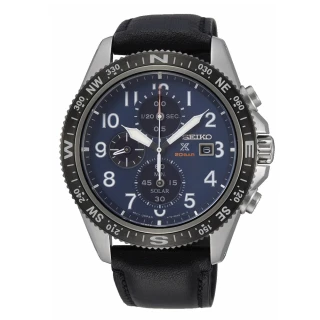 SEIKO SSC731P1《光動能三眼計時系列》44mm/藍寶石水晶鏡面/IP全黑x藍面【第一鐘錶】 歷史價格詳細信息