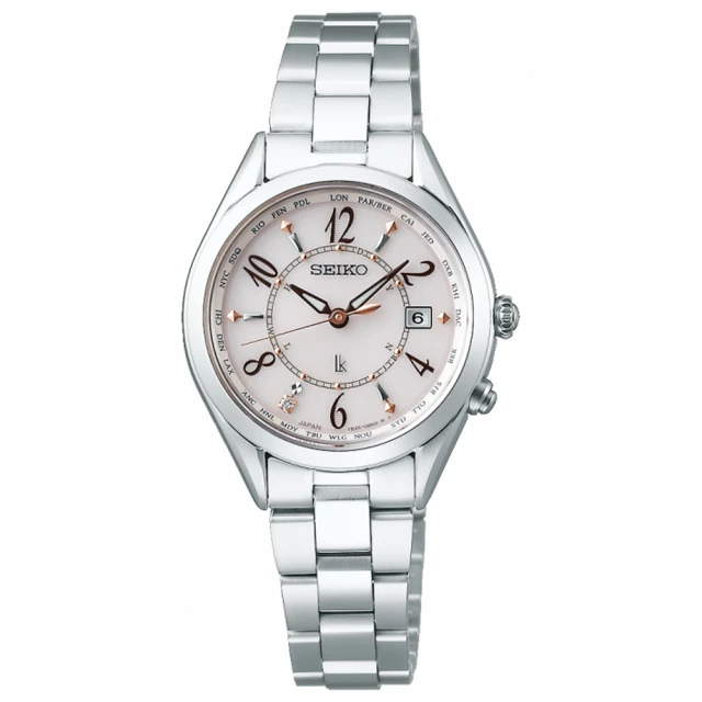 SEIKO 精工 LUKIA 限量 太陽能電波鈦金屬女錶-銀X白 1B32-0AV0U(SSQW061J) 歷史價格詳細信息