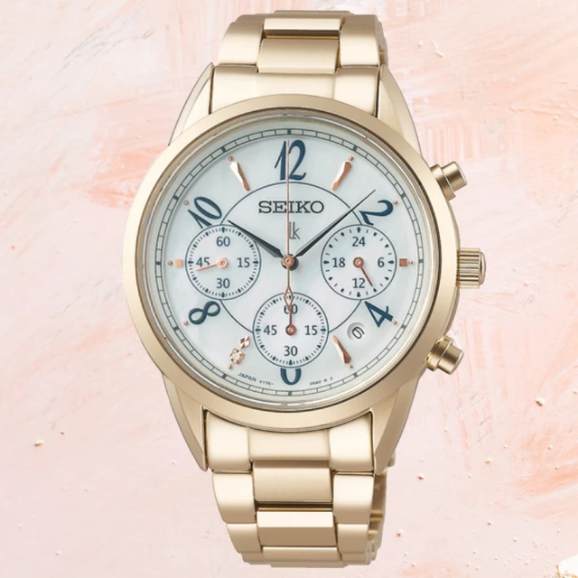 SEIKO 精工 Lukia系列 粉x玫瑰金 經典機械腕錶 33.9mm (4R35-02X0P/SRP848J1) 歷史價格詳細信息