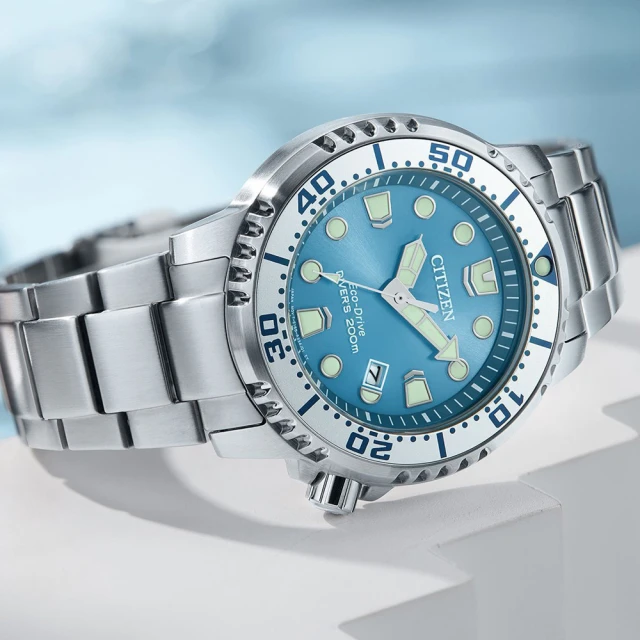 CITIZEN 星辰 PROMASTER 光動能 冰河藍 不鏽鋼200米潛水錶 BN0165-55L 歷史價格詳細信息