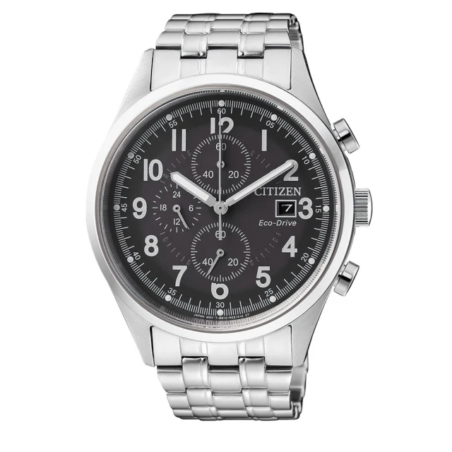 CITIZEN 光動能時尚計時兩眼腕錶-銀X黑-CA7001-87E 歷史價格詳細信息