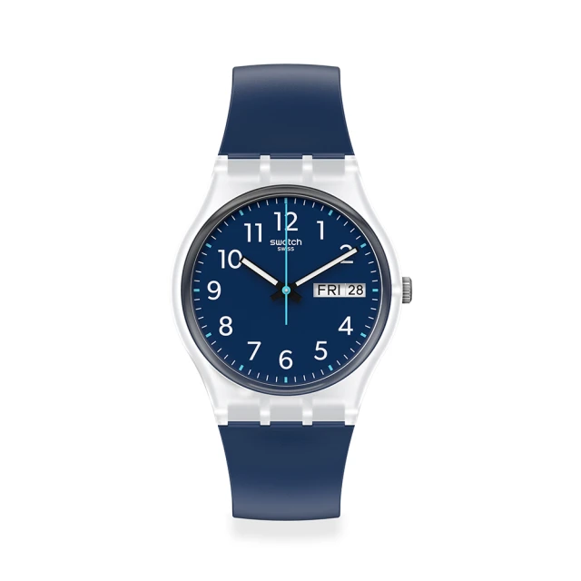 【SWATCH】 Gent 原創系列手錶RINSE REPEAT NAVY 海洋藍(34mm) GE725 歷史價格詳細信息