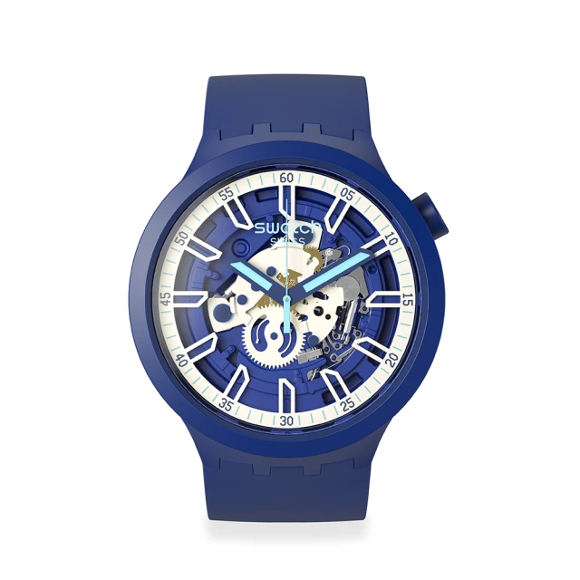 【SWATCH】BIG BOLD 手錶 BLUE DAZE 迷霧藍 (47mm) 瑞士錶  男錶 女錶 SB07S106 歷史價格詳細信息