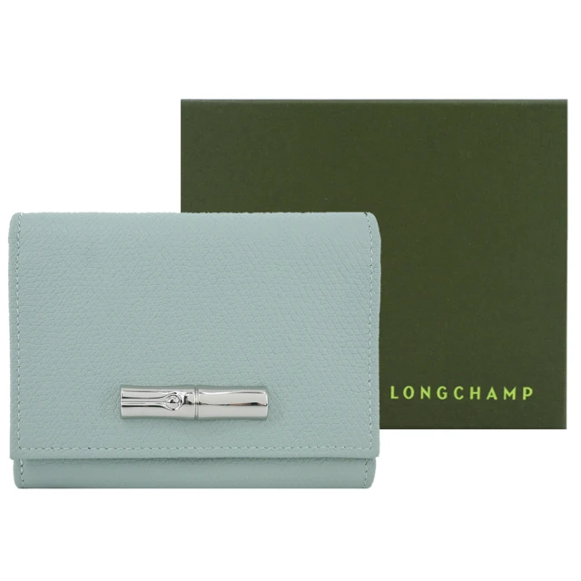 LONGCHAMP LE ROSEAU系列金屬竹節牛皮兩用水桶包(迷你/卡其綠) 歷史價格詳細信息