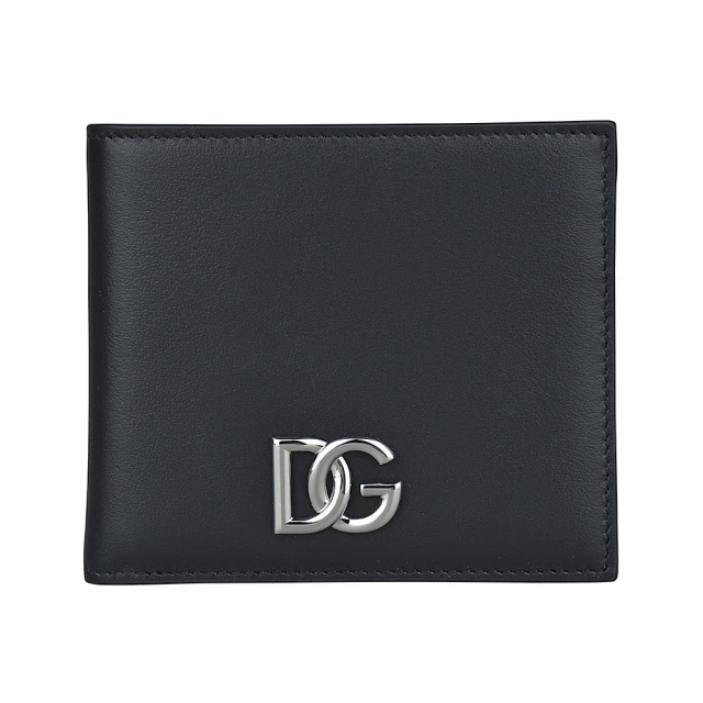 【DOLCE&GABBANA 杜嘉班納】DOLCE&GABBANA鍍金LOGO小牛皮4卡開口式卡夾(黑) 歷史價格詳細信息