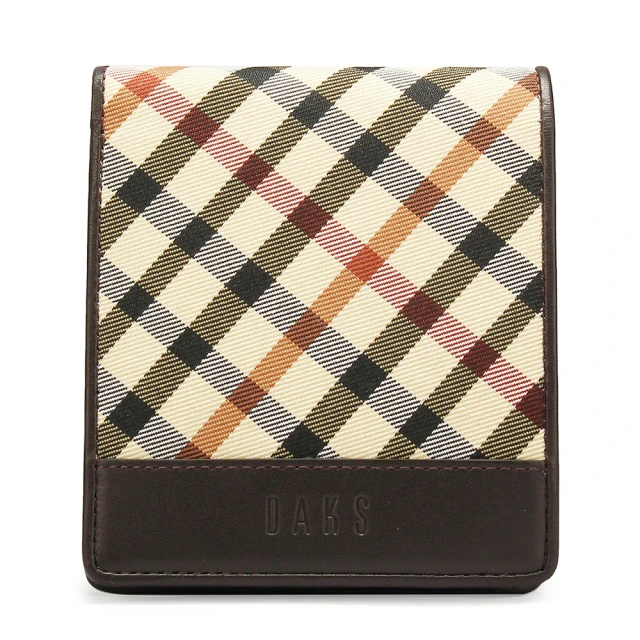【DAKS】經典LOGO雙D防刮皮革撞色零錢包/鑰匙包(任選) 歷史價格詳細信息