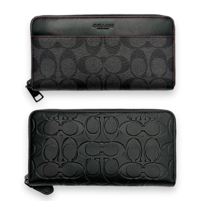 COACH 皮革鑲邊Logo緹花翻扣雙折零錢包黑色短夾㊣二手原價7千(特價)99 1元起標 真品↘ 歷史價格詳細信息