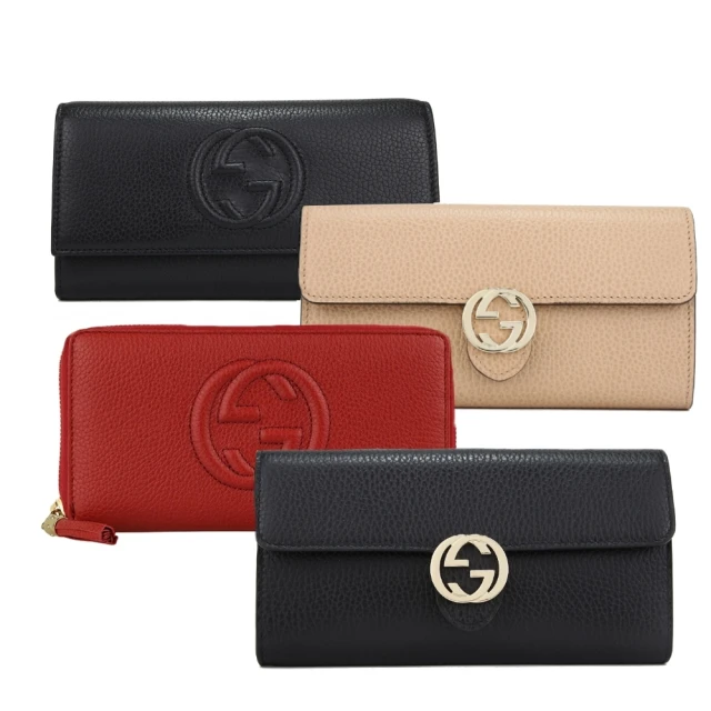 【GUCCI 古馳】經典Guccissima GG壓紋牛皮翻蓋長夾(紅) 歷史價格詳細信息