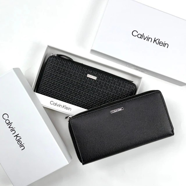 Calvin Klein 滿版 LOGO 皮革 短夾 皮夾禮盒 CK 防盜 銘版 零錢袋 真皮 皮夾 錢包 DOT聚點 歷史價格詳細信息
